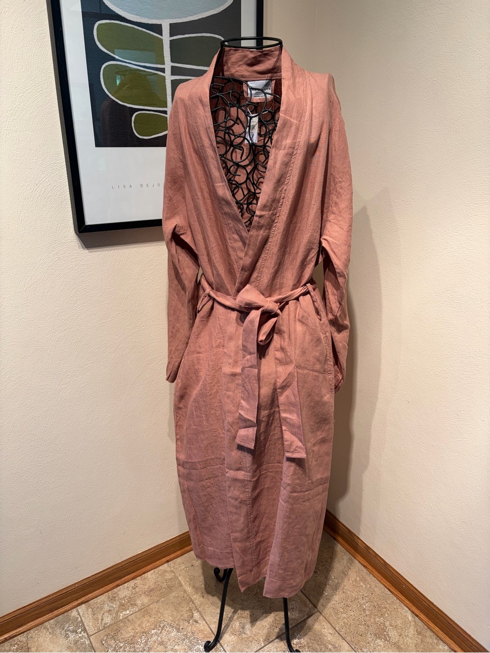 NWT Parachute 100% Linen Robe Size M in Clay